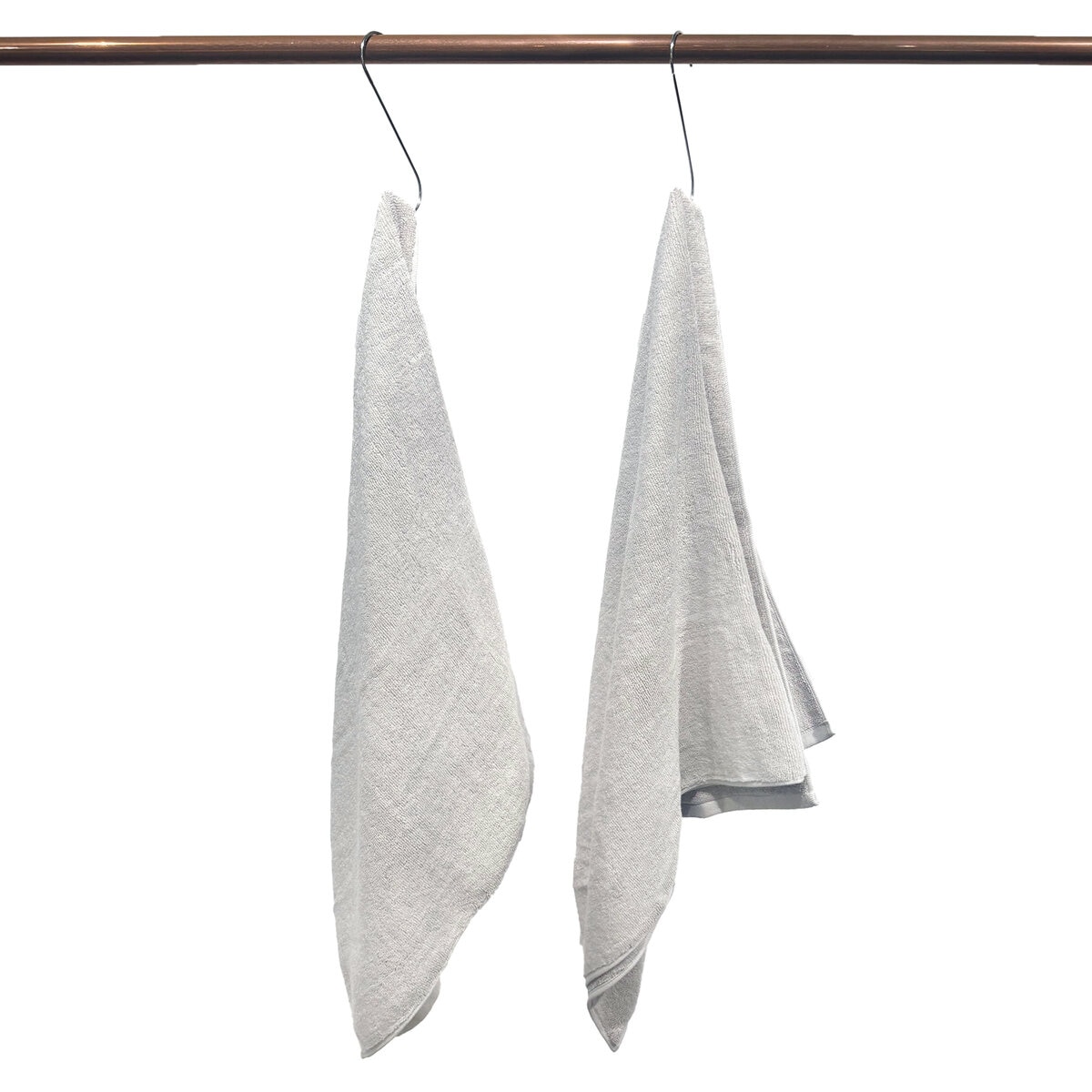 毎日ふんわりバスタオル 2枚セット 60cm x 120cm グレー
