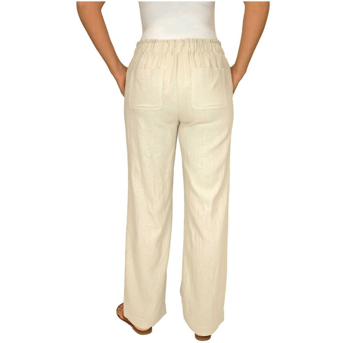 ブリッジ レディース リネン パンツ ナチュラル L