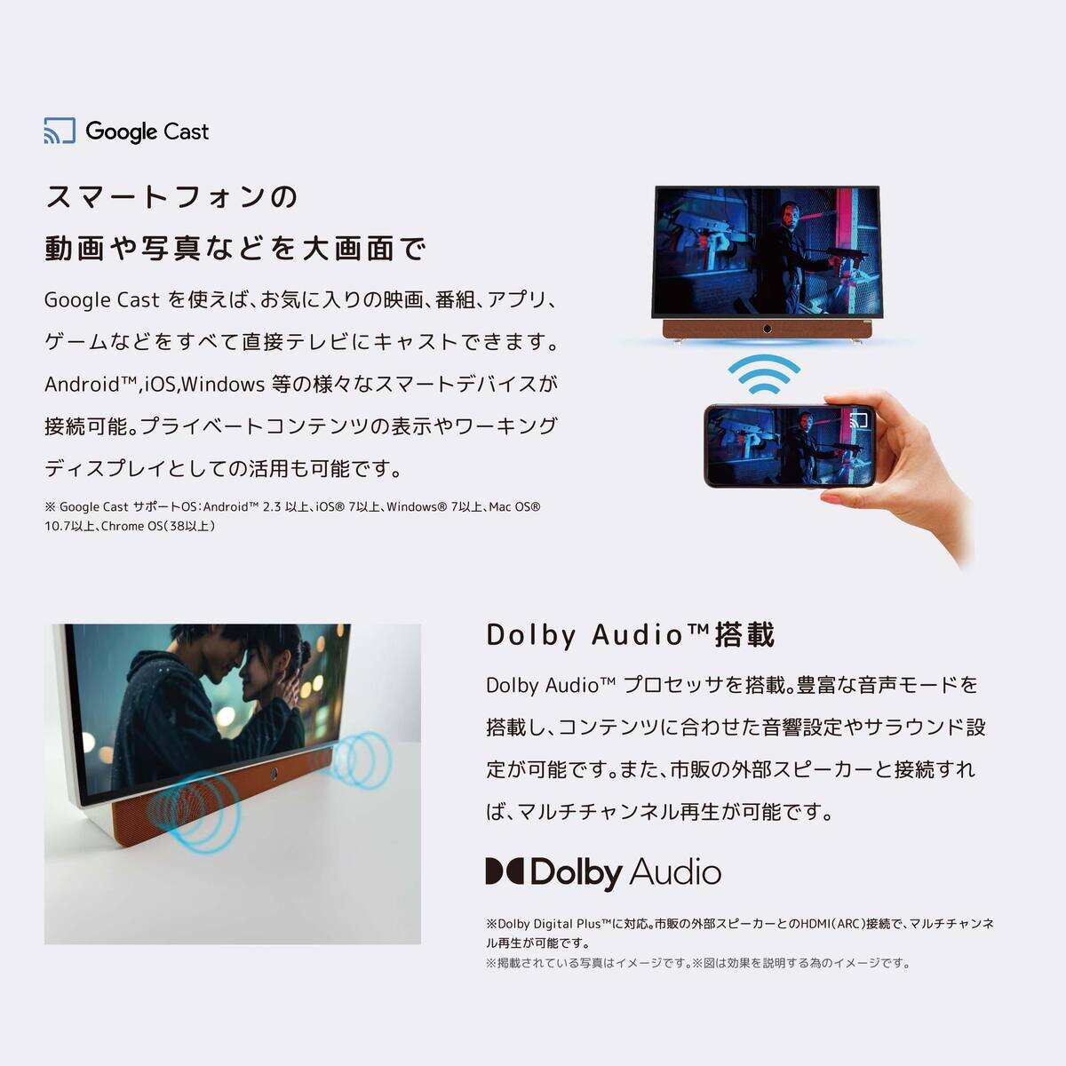 オリオン 24インチ ポータブルチューナーレステレビ