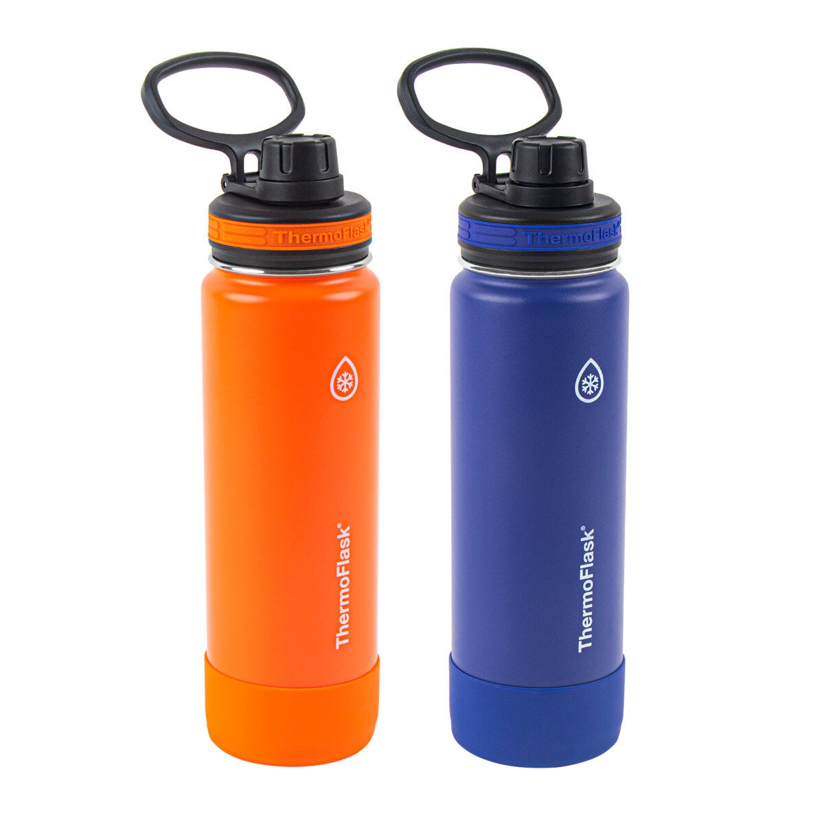 サーモフラスク 24oz ステンレス真空ボトル 2本セット オレンジ