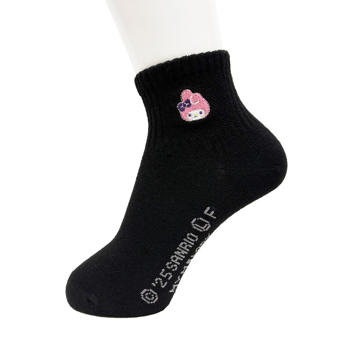 サンリオ スクール ソックス 4足組 ブラック ハローキティ/マイメロディ/クロミ/シナモロール