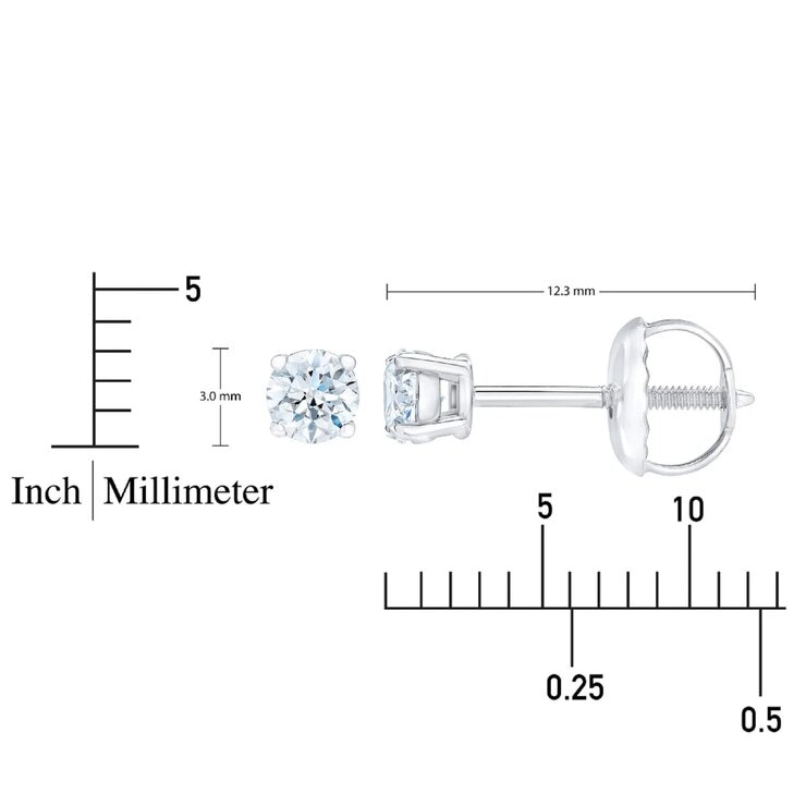 14K ホワイトゴールド 0.23カラット ダイヤモンド ピアス 14K ホワイトゴールド 0.23カラット ダイヤモンド ピアス