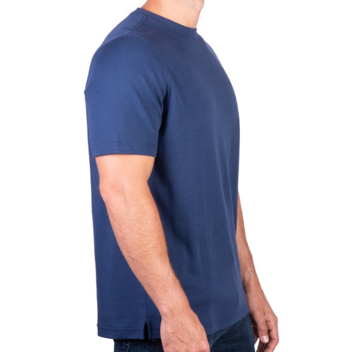 カークランドシグネチャー メンズ インターロック Ｔシャツ ソーダライトブルー M