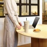 トート ストロー付 2 Way タンブラー 470ml 2本セット モカ&ネイビー