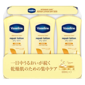 ヴァセリン リペアローション ドライスキン 600ml x 3