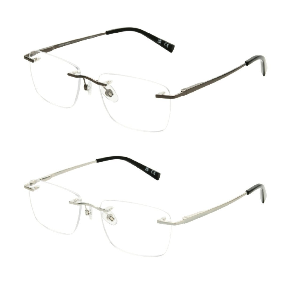 Foster Grant 老眼鏡 ブルーライトカット レクタングラーリムレス +2.00 2本セット Foster Grant 老眼鏡 ブルーライトカット レクタングラーリムレス +2.00 2本セット