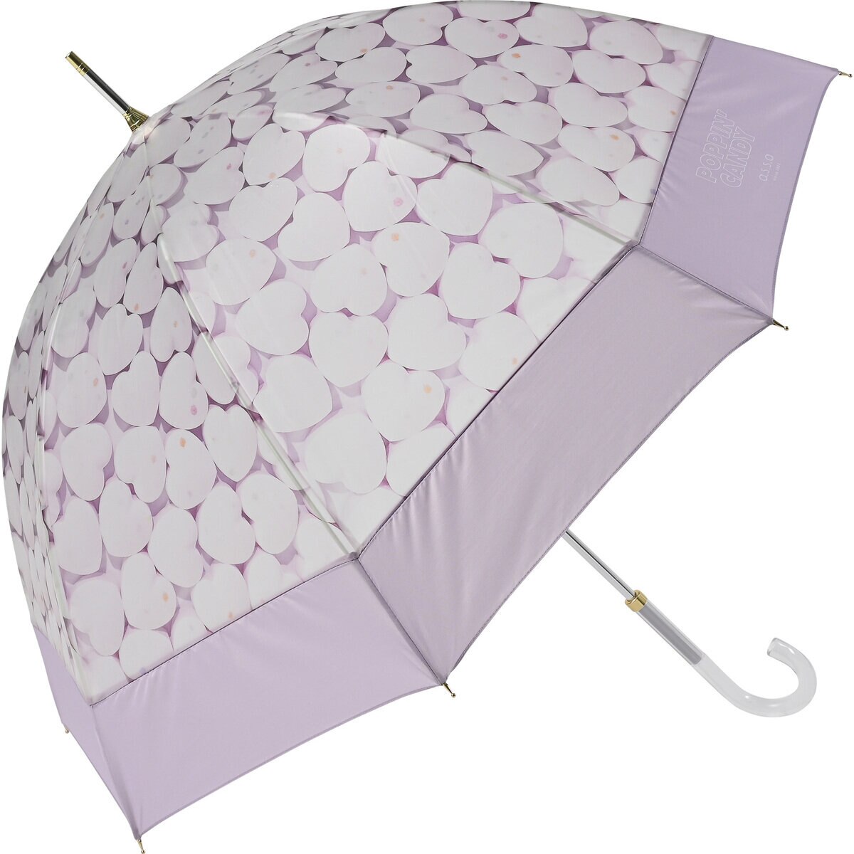 assa 雨傘長傘 CAL60 お菓子 透明 ピンク / ハートラムネ RL834