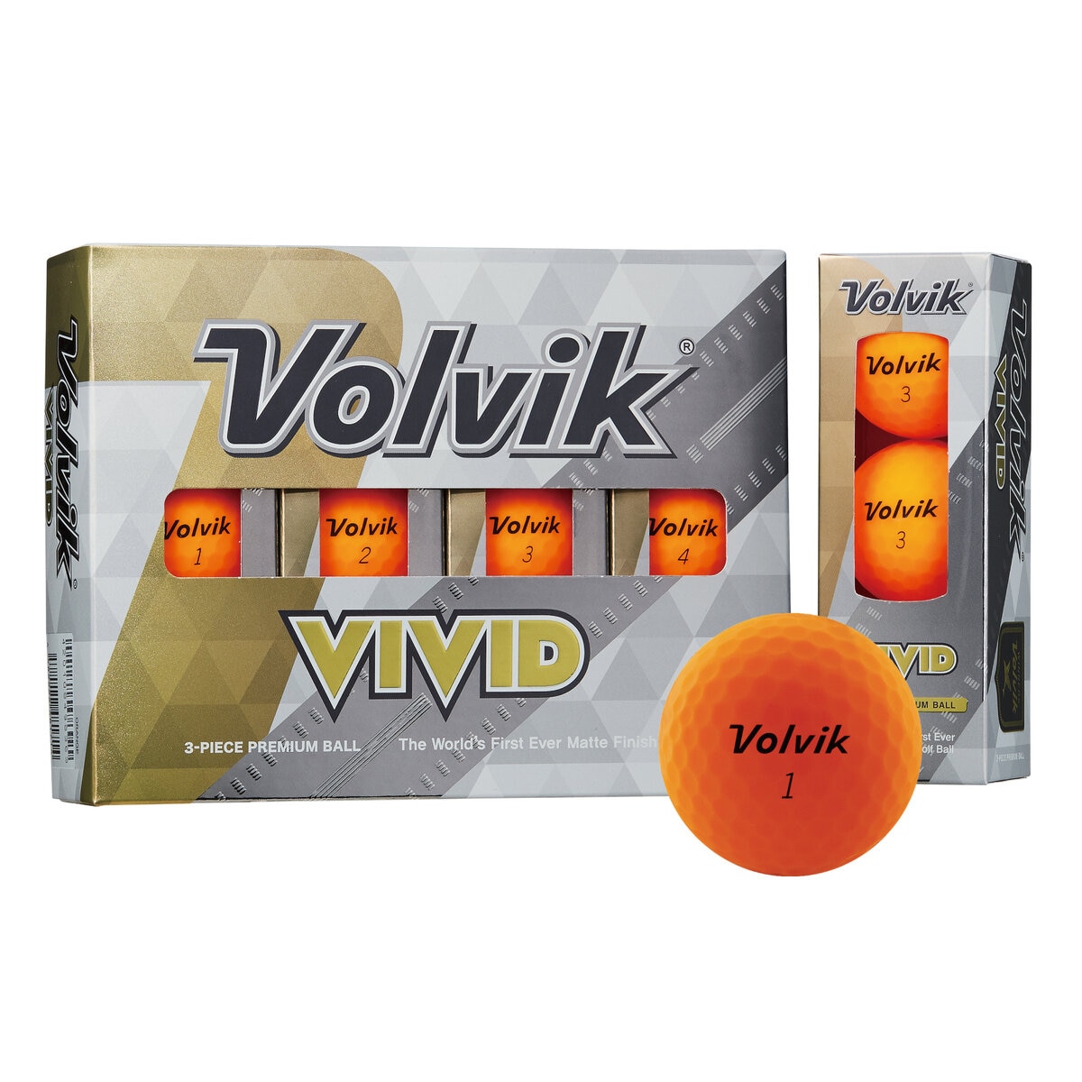 Volvicボルビック VIVID ゴルフボール 24球 マット仕上げ ３ピース