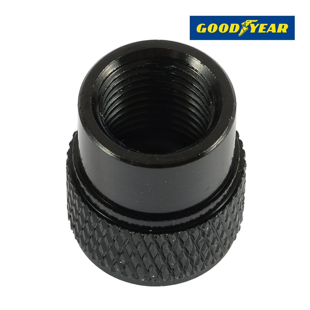 グッドイヤー エアバルブキャップ アルミ ブラック 4個入り