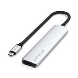 Satechi 6-in1 USB-C スリムマルチポートアダプター シルバー