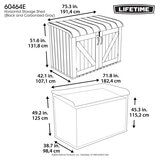 LIFETIME 6 x 3フィート (1.9 x 1m) ホリゾンタル 屋外物置