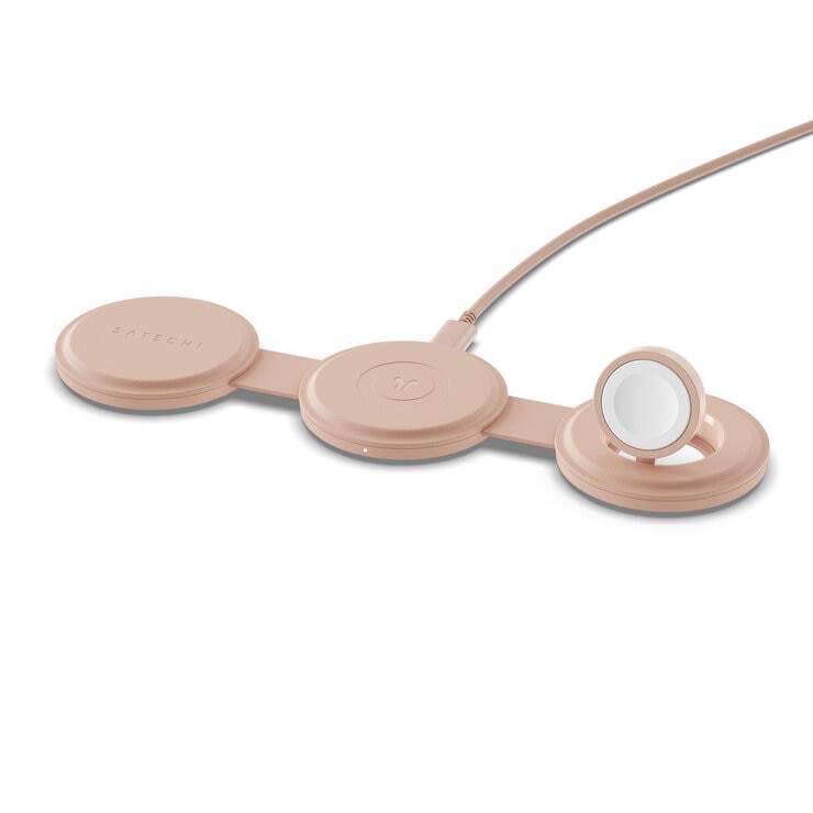 Satechi OntheGo 3-in -1 ワイヤレスチャージャー / デザートローズ Satechi OntheGo 3-in -1 ワイヤレスチャージャー / デザートローズ