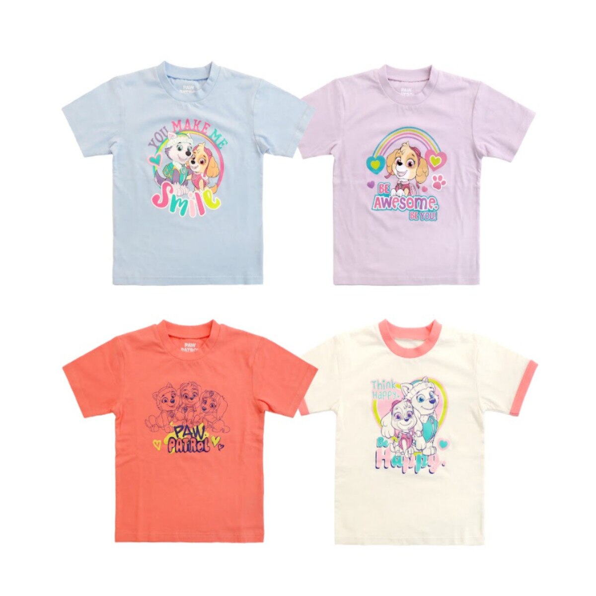 パウパトロール キッズ Tシャツ 4枚セット ライトブルー 95 cm