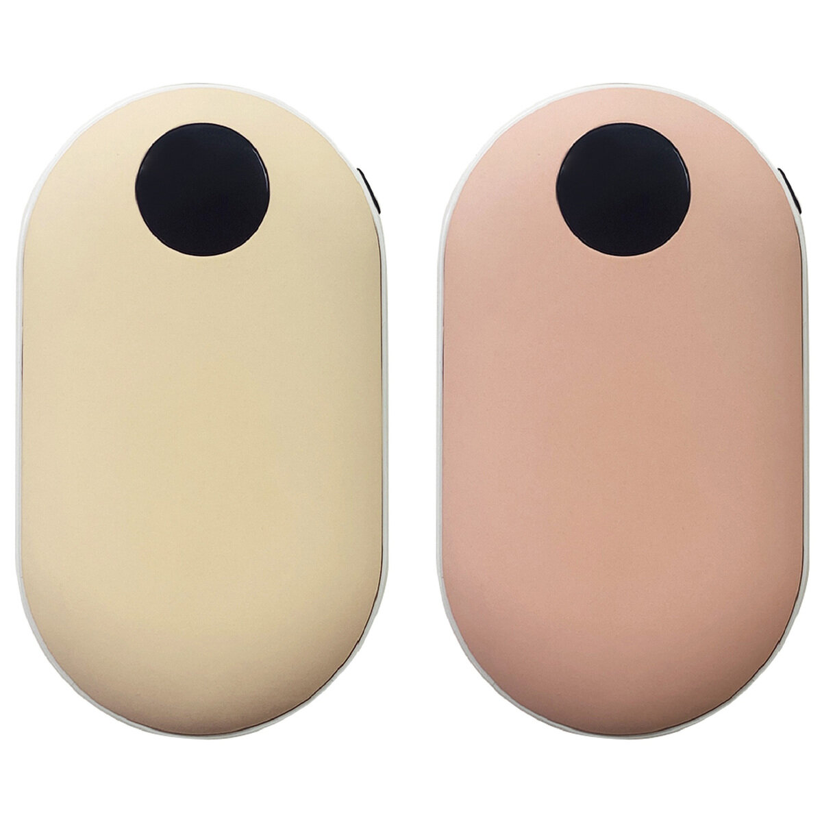 充電式バッテリーカイロ 2個セット ピンク&ベージュ