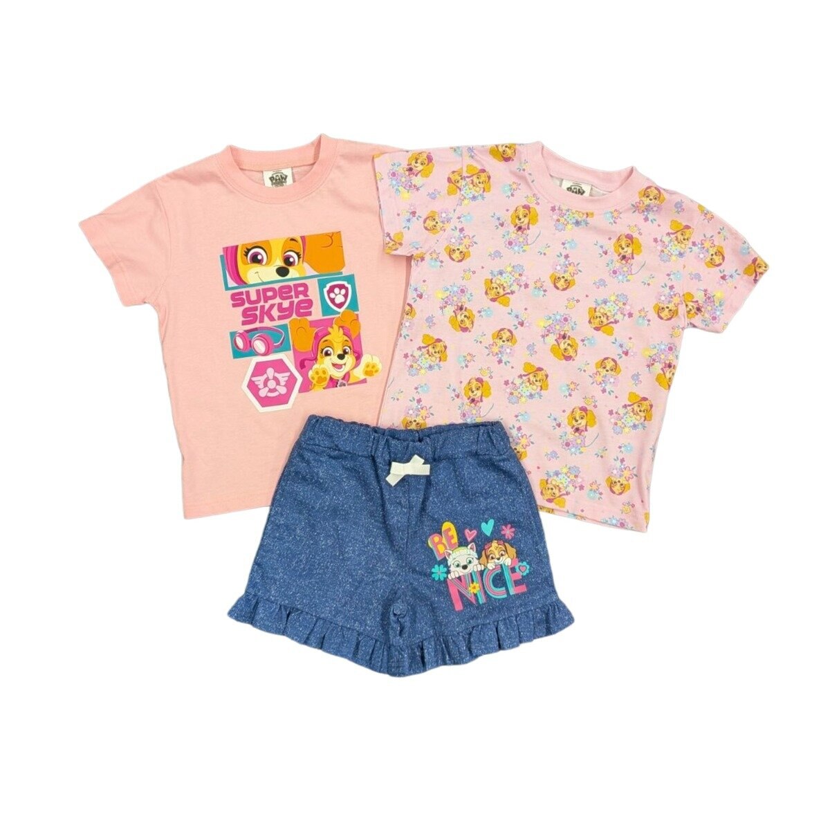 パウ・パトロール キッズ 3点セット（半袖Tシャツ2枚・ボトムズ1枚） ガールズ C 95
