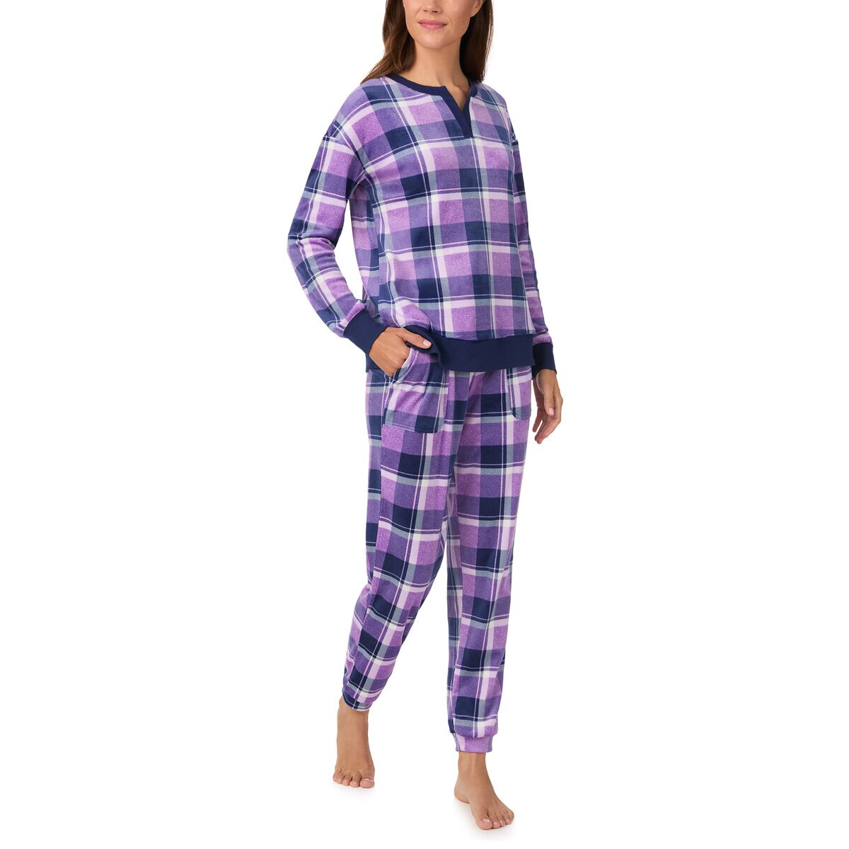 ノーティカ レディース フリース パジャマ パープル L