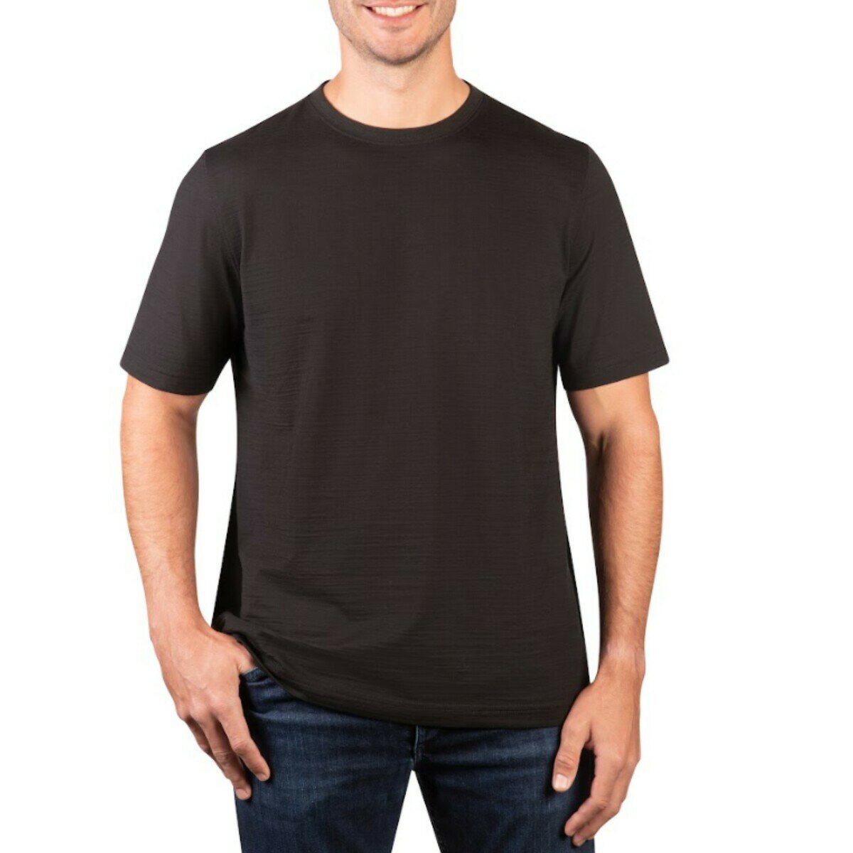 カークランドシグネチャー メンズ 半袖 Tシャツ ブラック L