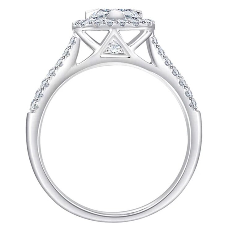 14K ホワイトゴールド 0.85カラット ダイヤモンド リング 14K ホワイトゴールド 0.85カラット ダイヤモンド リング
