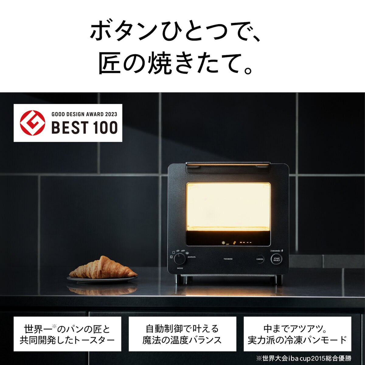 TWINBIRD 匠ブランジェトースター TS-D486W ホワイト