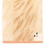 Uchinoko うちのニャンコ毛並ロングフェイスタオル 34cm x 100cm 3枚組 ハチワレ（クリーム）