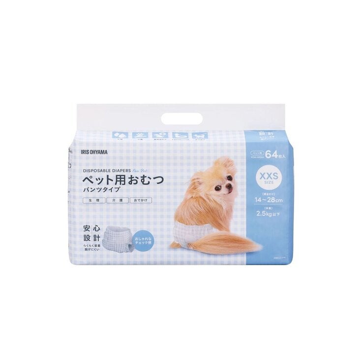 アイリスオーヤマ ペット用おむつ XXSサイズ 64枚入り 2個セット アイリスオーヤマ ペット用おむつ XXSサイズ 64枚入り 2個セット