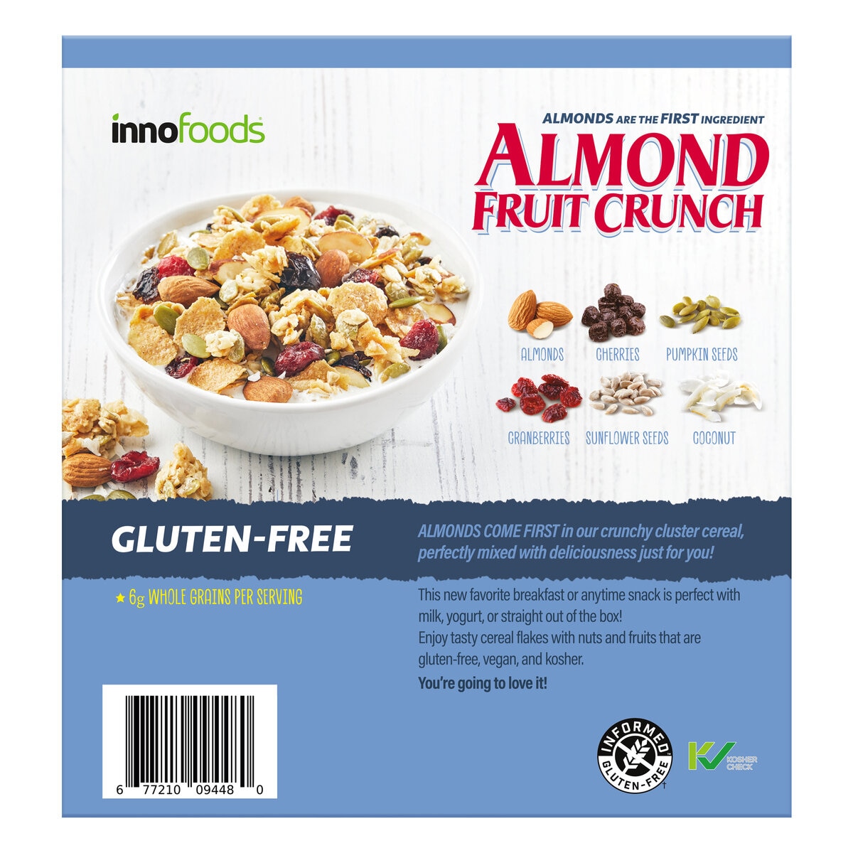 Innofoods アーモンドフルーツクランチシリアル 900g