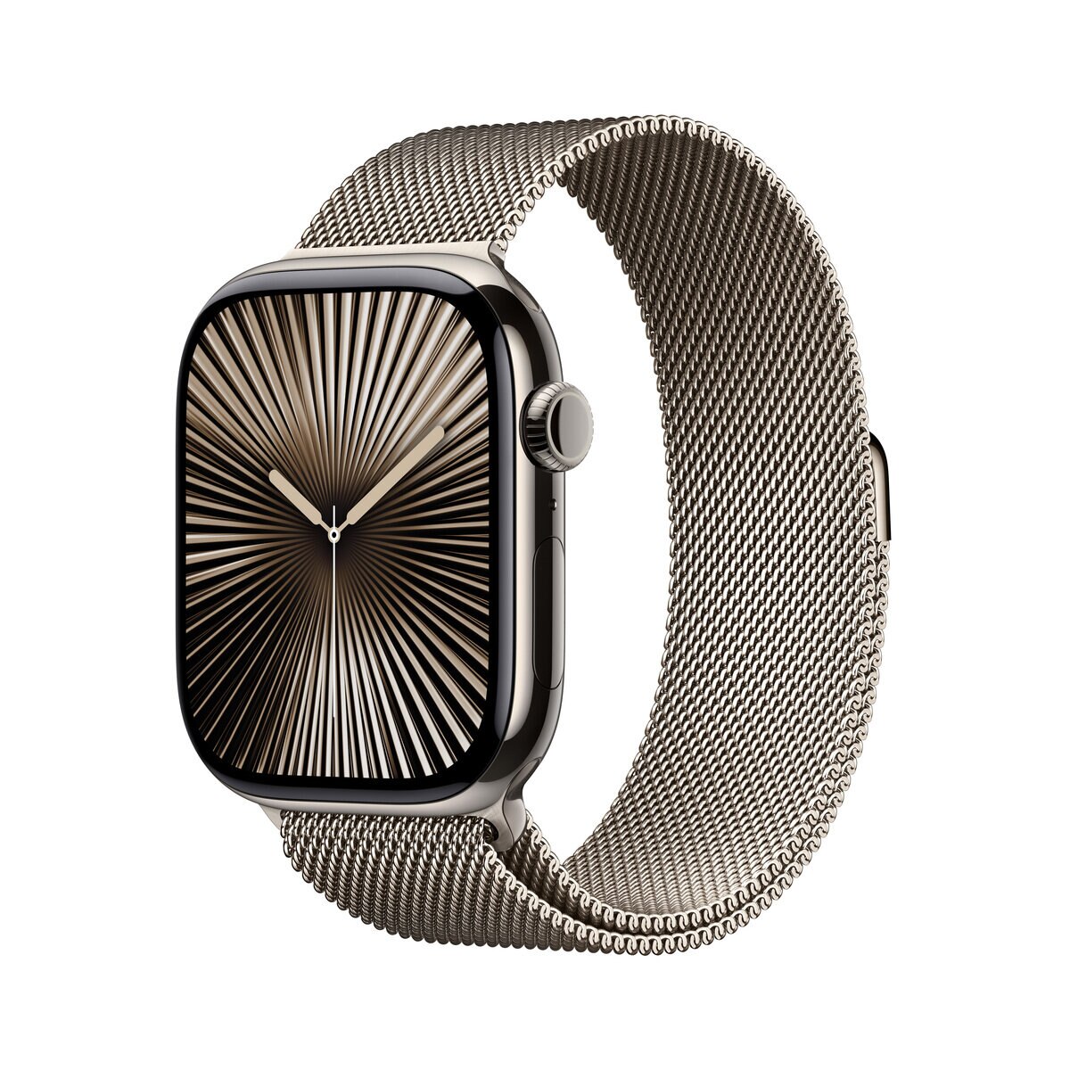 Apple Watch Series 10（GPS + Cellularモデル）- 46mmナチュラルチタニウムケース + ミラネーゼループ