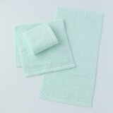 UCHINO UCHINO 贅沢吸水 フェイスタオル 3枚組 38cm x 80cm ライトグリーン UCHINO UCHINO 贅沢吸水 フェイスタオル 3枚組 38cm x 80cm ライトグリーン