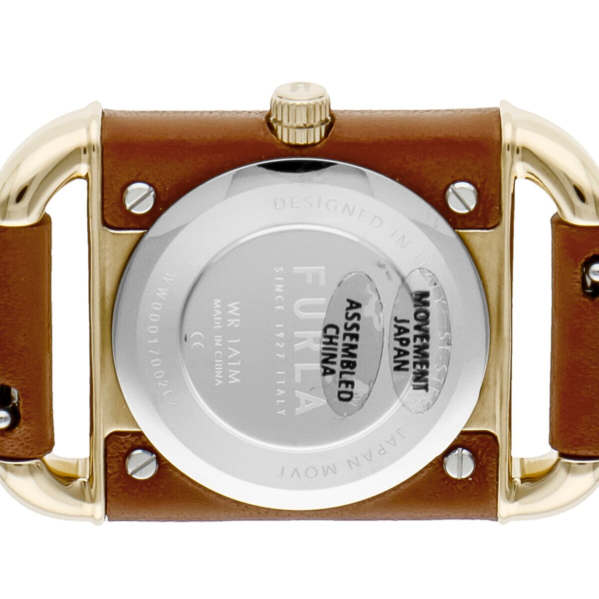 フルラ アルコ スクエア ブラウンレザーxステンレス 27mm クォーツ WW00017002L2