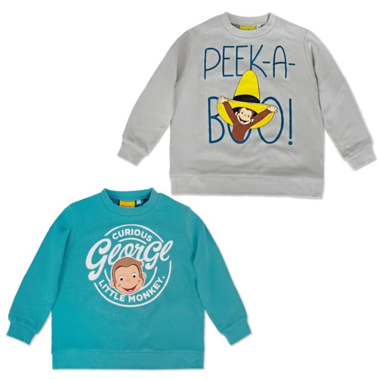 おさるのジョージ キッズ スウェットシャツ 2枚組