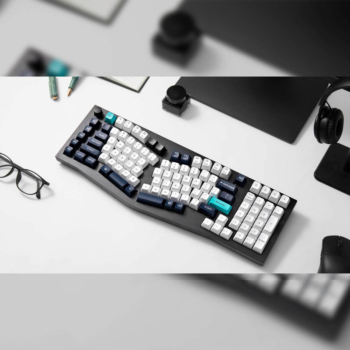 Keychron Q13 Max (Aliceレイアウト) QMKワイヤレス カスタム・メカニカルキーボード カーボンブラック 赤軸 US配列