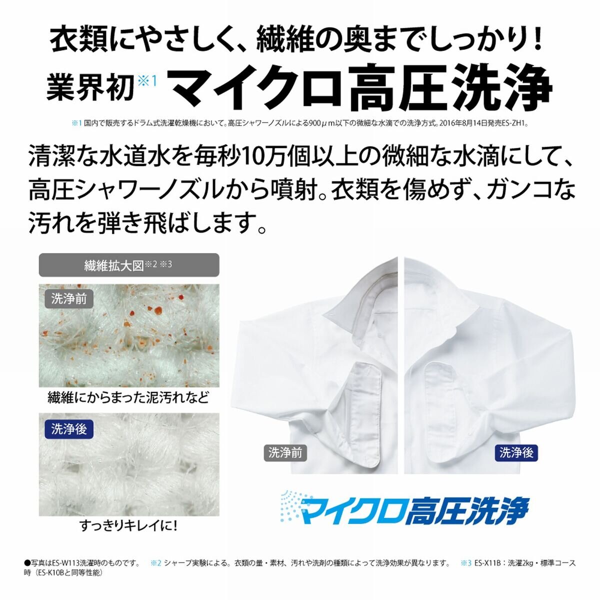 シャープドラム式洗濯乾燥機 洗濯 10kg 乾燥 6kg ES-K10B-WL 左開き