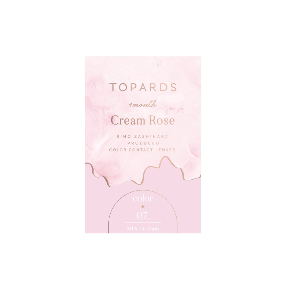トパーズ ワンマンス クリームローズ 2枚入り 指原莉乃イメージモデルカラコン 度なし (±0.00)