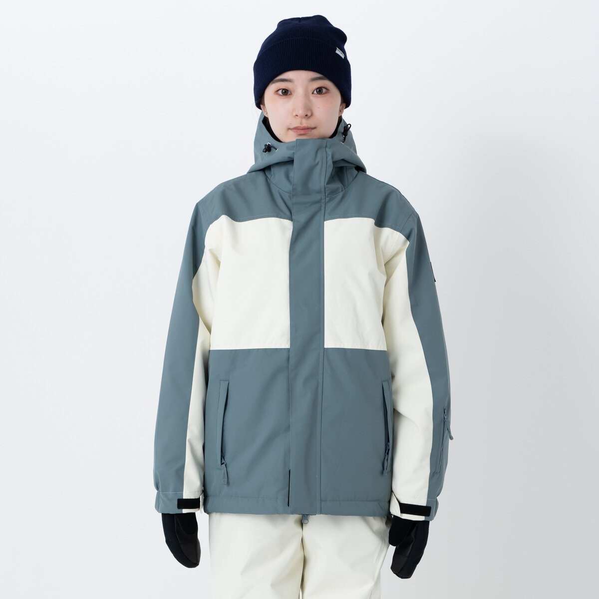 オーシャンパシフィック レディース スノージャケット クリーム / ダークグレー S オーシャンパシフィック レディース スノージャケット クリーム / ダークグレー S