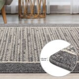 マルチランナーラグ 60cm x 182cm バンコ ボーダー クロム/ベージュ