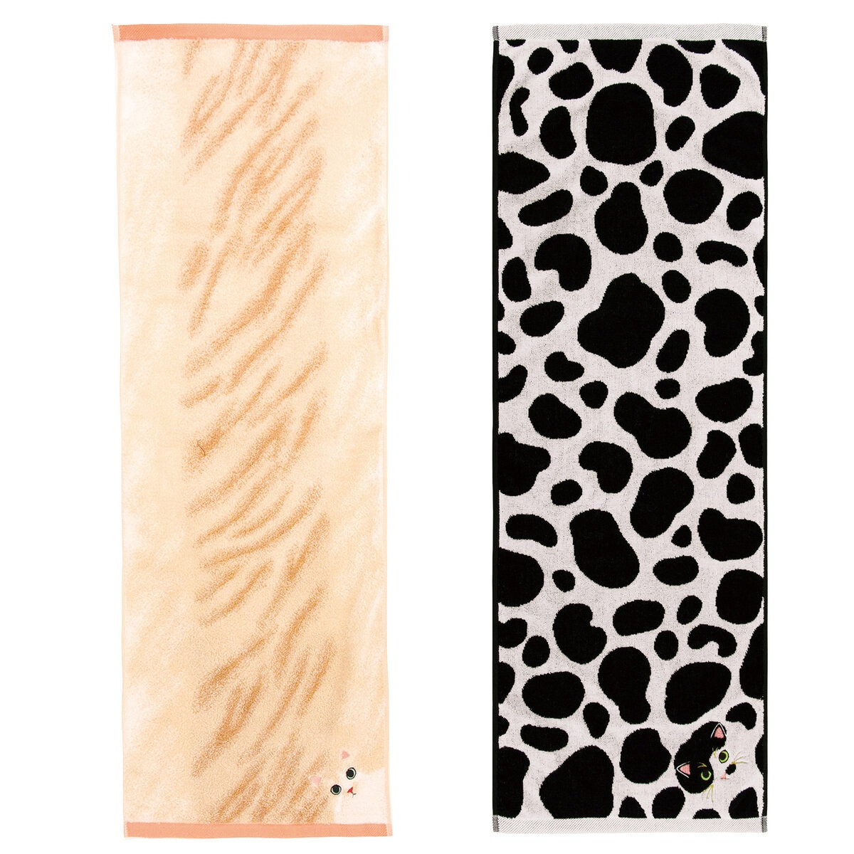 Uchinoko うちのニャンコ毛並ロングフェイスタオル 34cm x 100cm 3枚組 Uchinoko うちのニャンコ毛並ロングフェイスタオル 34cm x 100cm 3枚組