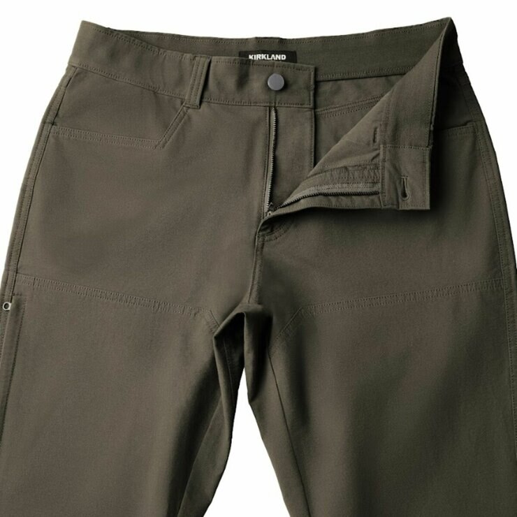 カークランドシグネチャー メンズ ストレッチテックパンツ グリーン ウエスト 38 股下 30