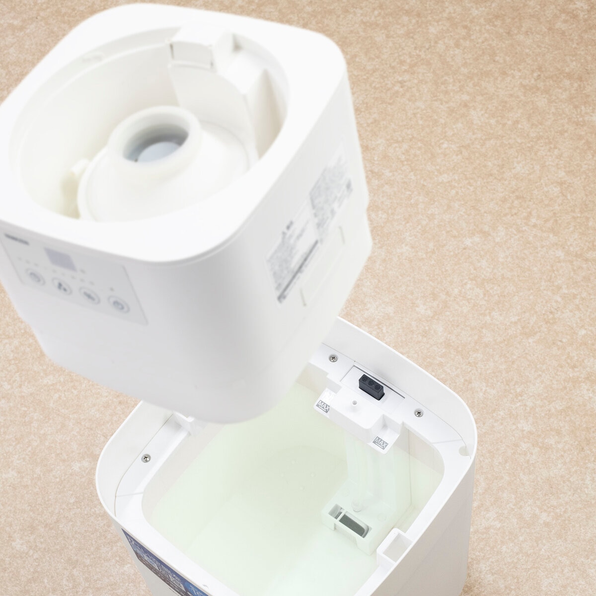 YAMAZEN 湿度センサー搭載スチームファン式加湿器 15L KSF-N15C(W)