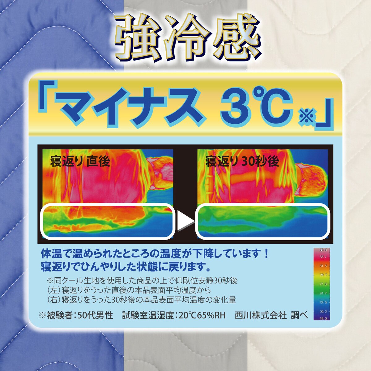 西川 冷感キルトケット ホワイト