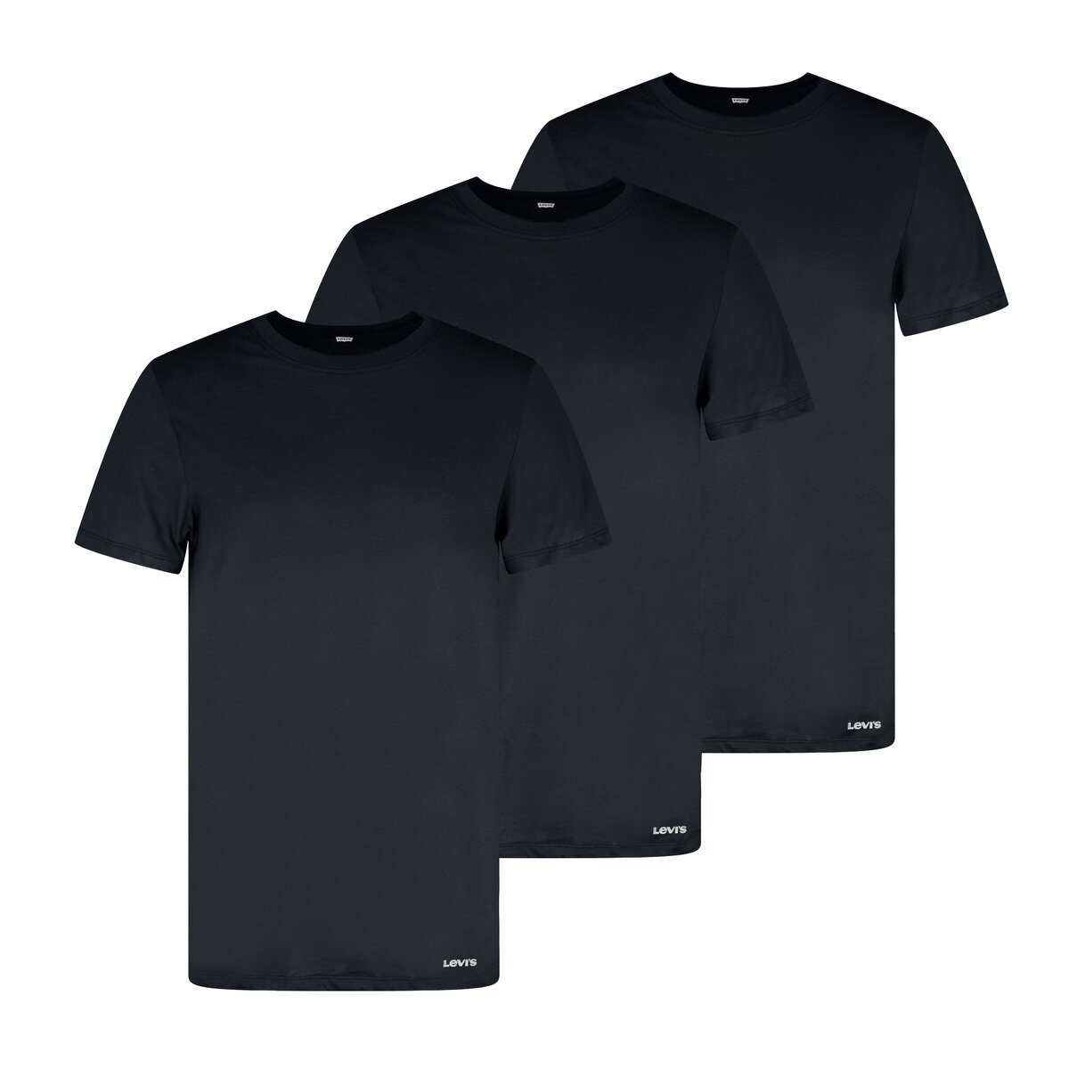 リーバイス メンズ クルーネック Tシャツ 3枚組 ブラック L