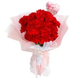 カーネーションの花束 24本 レッド 母の日期間配送 お届け日5月5日～5月10日