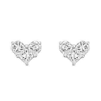 18K ホワイトゴールド 0.52カラット プリンセスカット ダイヤモンド ピアス