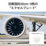 ツインバード 首振りが要らないサーキュレーター KJ-D783W
