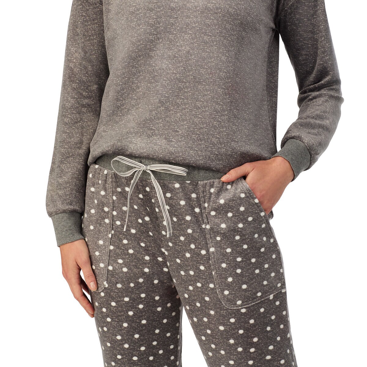 ノーティカ レディース フリース パジャマ グレー M