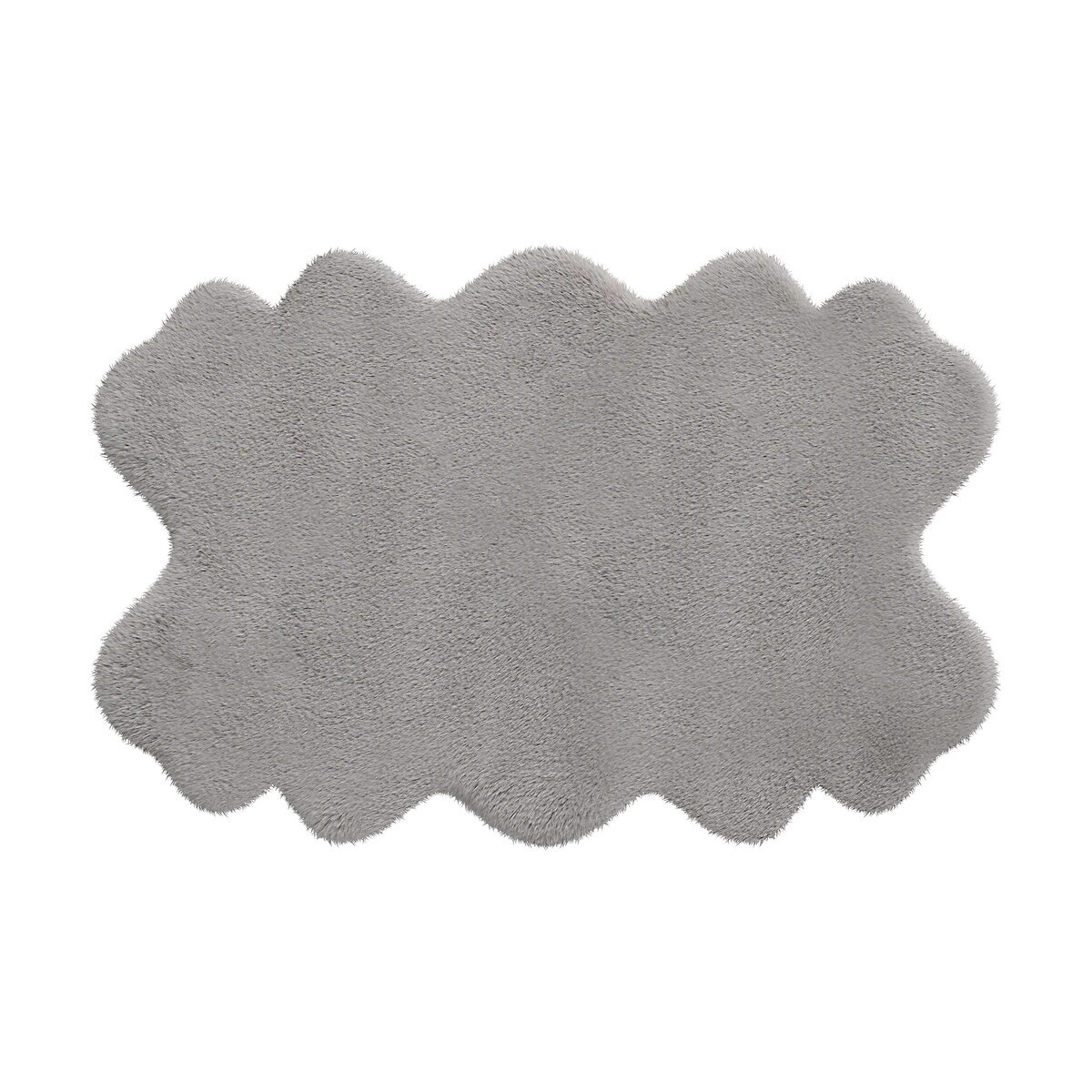 Mon Chateau フェイクファーラグ 60 x 99cm グレーソリッド