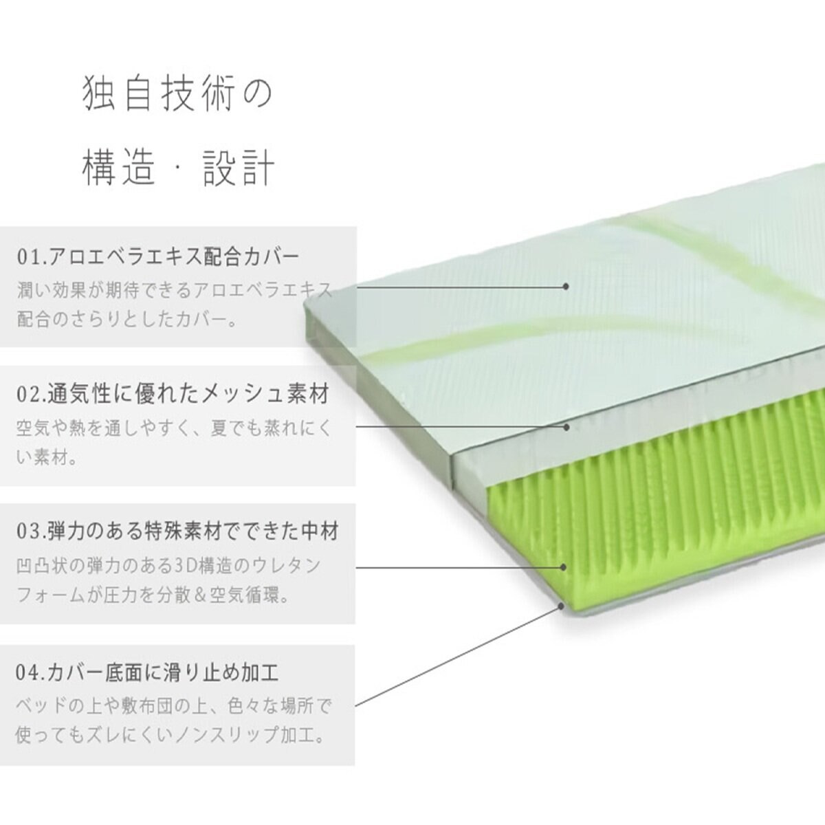 ドルメオ アロエ成分配合マットレス セミダブル ドルメオ アロエ成分配合マットレス セミダブル