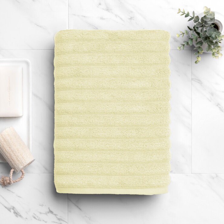 WELHOME バスタオル 76cm x 147cm クリーム