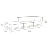 AIDEN & IVY 3PC ファブリックセクショナルソファ AIDEN & IVY 3PC ファブリックセクショナルソファ