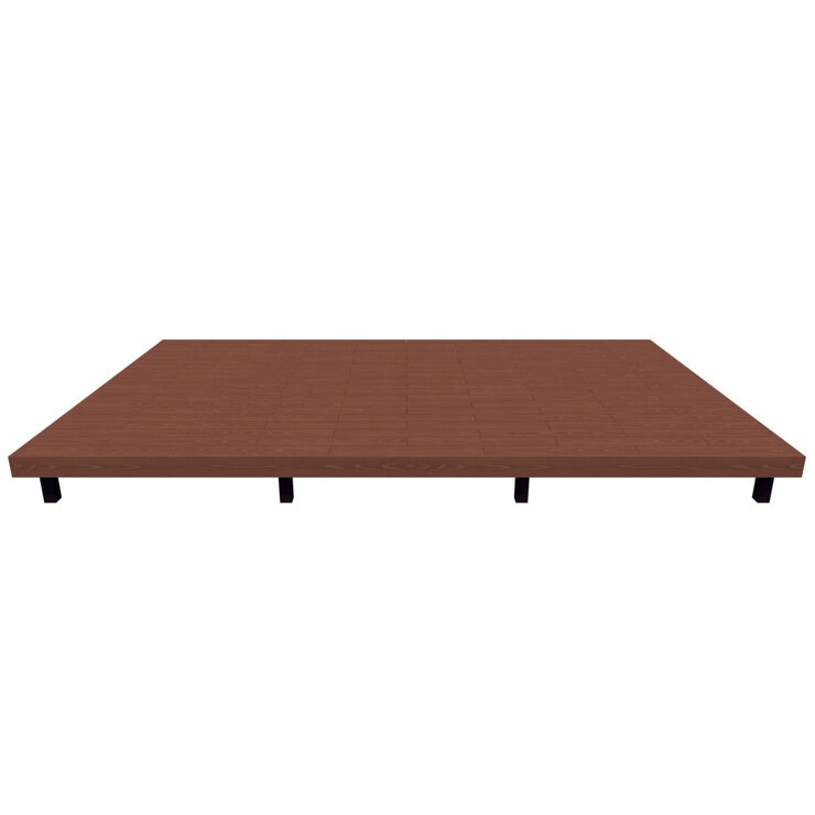 MINO 彩木 ガーデンデッキ セット W5068 x D3029 mm　ウォールナット　高さ400～500mm