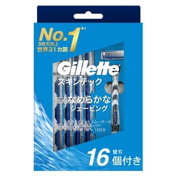 ジレット マッハシン3 スキンテック 本体 + 替刃16個